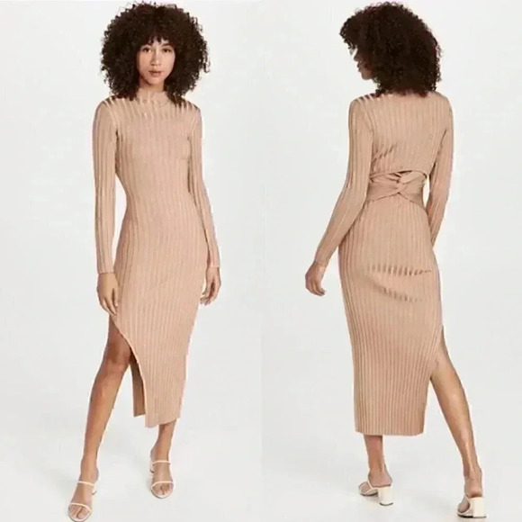 NWT Significant Other Sylvia Knit Dress in Champagne Metallic - Picture 1 of 11